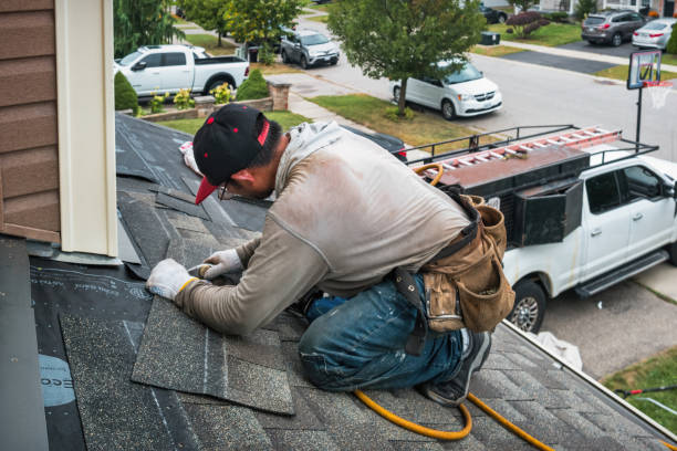 Professional Roof Leak Repair technician working in Clear Lake, WI